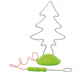 Jogo de Silhueta de Árvore de Natal Elétrica de 21x15 cm