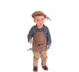 Autumn Chestnut Tree Kit for baby: Apron and Beret
