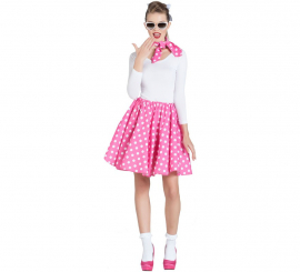 Pink Pin Up Girl Kit for Women: Skirt and Scarf
