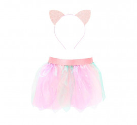 Kit Gato Rosa: Tutu e Tiara