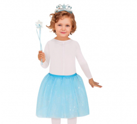 Children's Blue Fairy Kit: Headband, Wand and Tutu