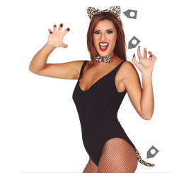 Kit Leopardo: Orelha, Laço e Rabo