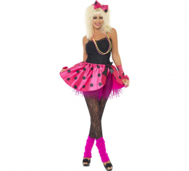 Kit dos anos 80: Tutu, gravata e luvas para mulheres