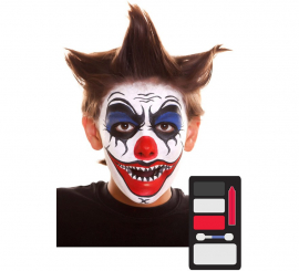 Kit de maquiagem de palhaço diabólico