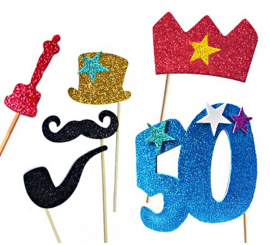 Kit feliz homem 50 anos com 6 peças