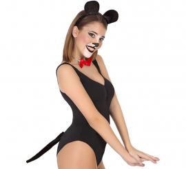 Kit de mouse: cauda, ??faixa para a cabeça e gravata borboleta