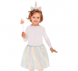 Kit Unicórnio Infantil: Tiara, Varinha e Tutu