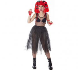 Kit Adulto Molona Red Vampire: Tutu e Peruca