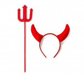 Kit Demoníaco: Tridente e Diadema