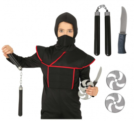 Ninja Kit: Nunchaku, Knife and 2 Stars