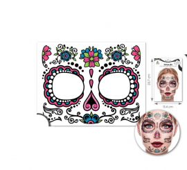 Kit de tatuagem facial Catrina rosa