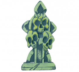 Crânios de cemitério de lápide 43x22 cm