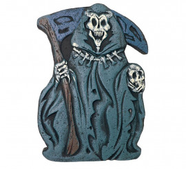 Lápide do Cemitério da Morte com Chifres 43x32 cm