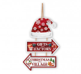 Gifts Factory and Christmas Village sign 36x24 cm