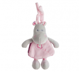Livreto de hipopótamo rosa de 22 cm