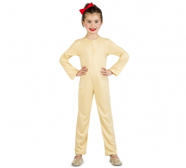 Beige knit jersey or jumpsuit for children