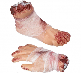 Mão 21x11 cm e pé 20x13 cm