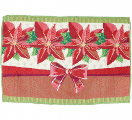 Poinsettia Placemat with Bows 48x33 cm