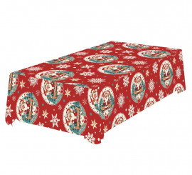 Red Santa Claus tablecloth 137x274 cm