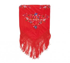 Xaile Sevillana vermelho para Sevillana 160 X 85 cm