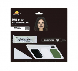 Maquiagem de esqueleto sombrio
