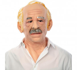 Máscara de velho com bigode adulto