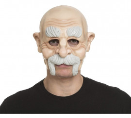 Old Man Mask with Mustache without Chin