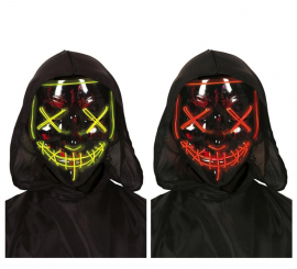 Máscara de assassino com luz em 2 modelos variados