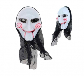 Máscara Assassina Espirais Vermelhas