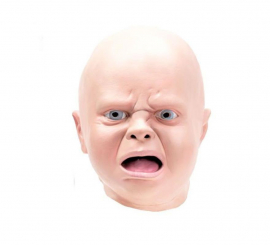 Máscara de bebê chorão de látex