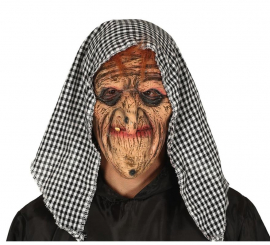 Máscara de bruxa com capuz