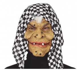 Máscara de bruxa encapuzada