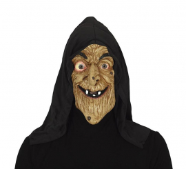 Máscara de bruxa com capuz em pvc