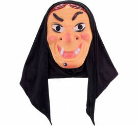 Witch Mask with Plastic Handkerchief