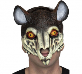 Máscara de esqueleto de rato com orelhas