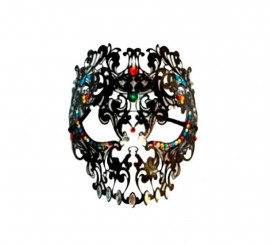 Máscara de Esqueleto Dia do Dead Metal