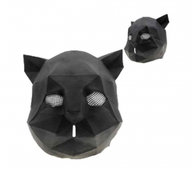 Máscara de gato de origami de látex