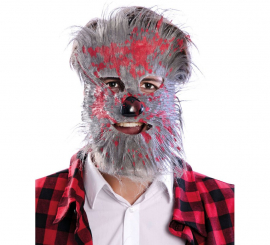 Máscara de lobisomem cinza