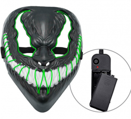 Máscara de Monstro com LED Verde