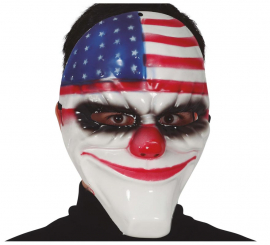Máscara de palhaço da bandeira americana