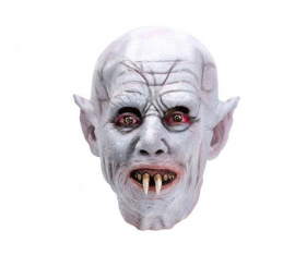 Máscara de vampiro de látex branco