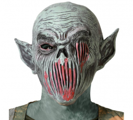 Máscara de vampiro com boca selada em látex