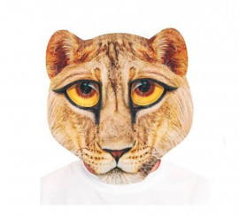 Máscara de leão com olhos grandes estampada