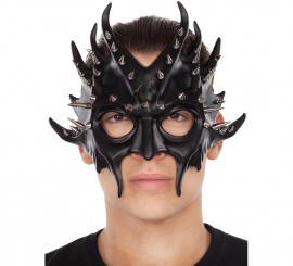 Black Spiked Steampunk Mask