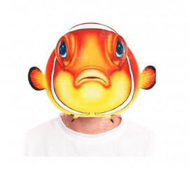 Máscara de peixe laranja estampada