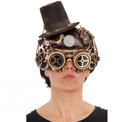 Máscara Steampunk Marrom