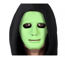 Máscara de PVC fluorescente verde aterrorizante