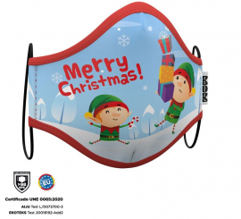 Máscara higiênica para crianças Elfos de Natal