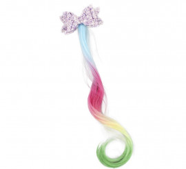 Fio com laço de lantejoulas multicoloridas