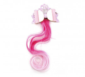 Topete com Laço Princesa Fúcsia e Rosa